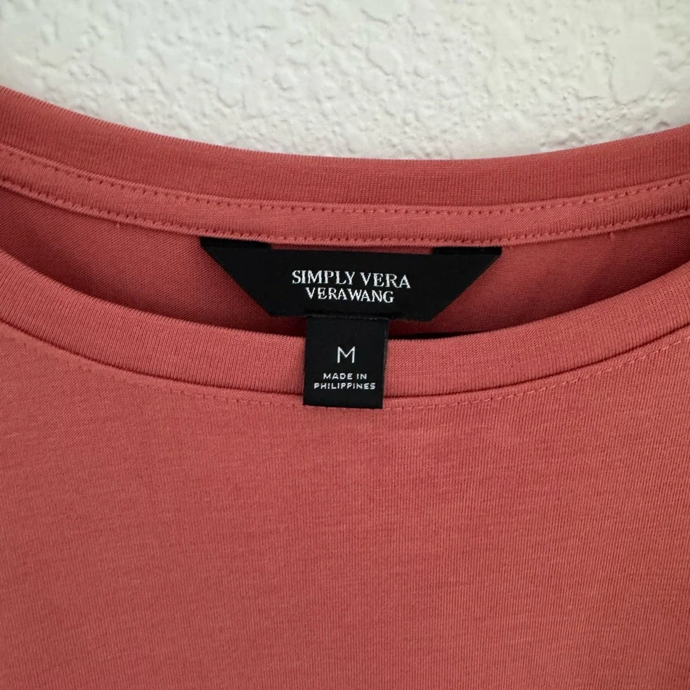 Simply Vera Vera Wang Terracotta Short Sleeve Top - Picture 4 of 6